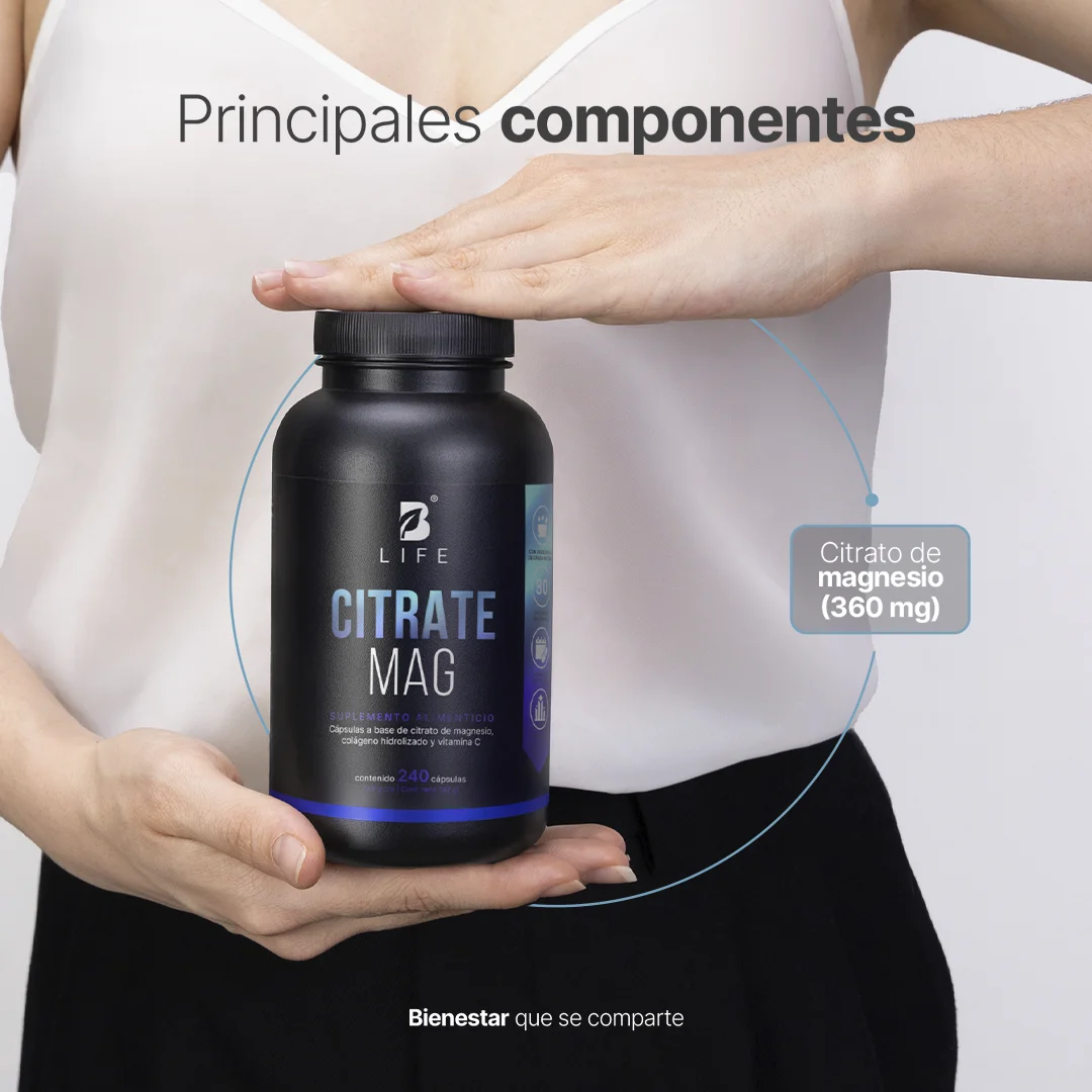 Citrate Mag | Citrato de Magnesio | Nueva Fórmula Potenciada 240 Caps | 800 mg