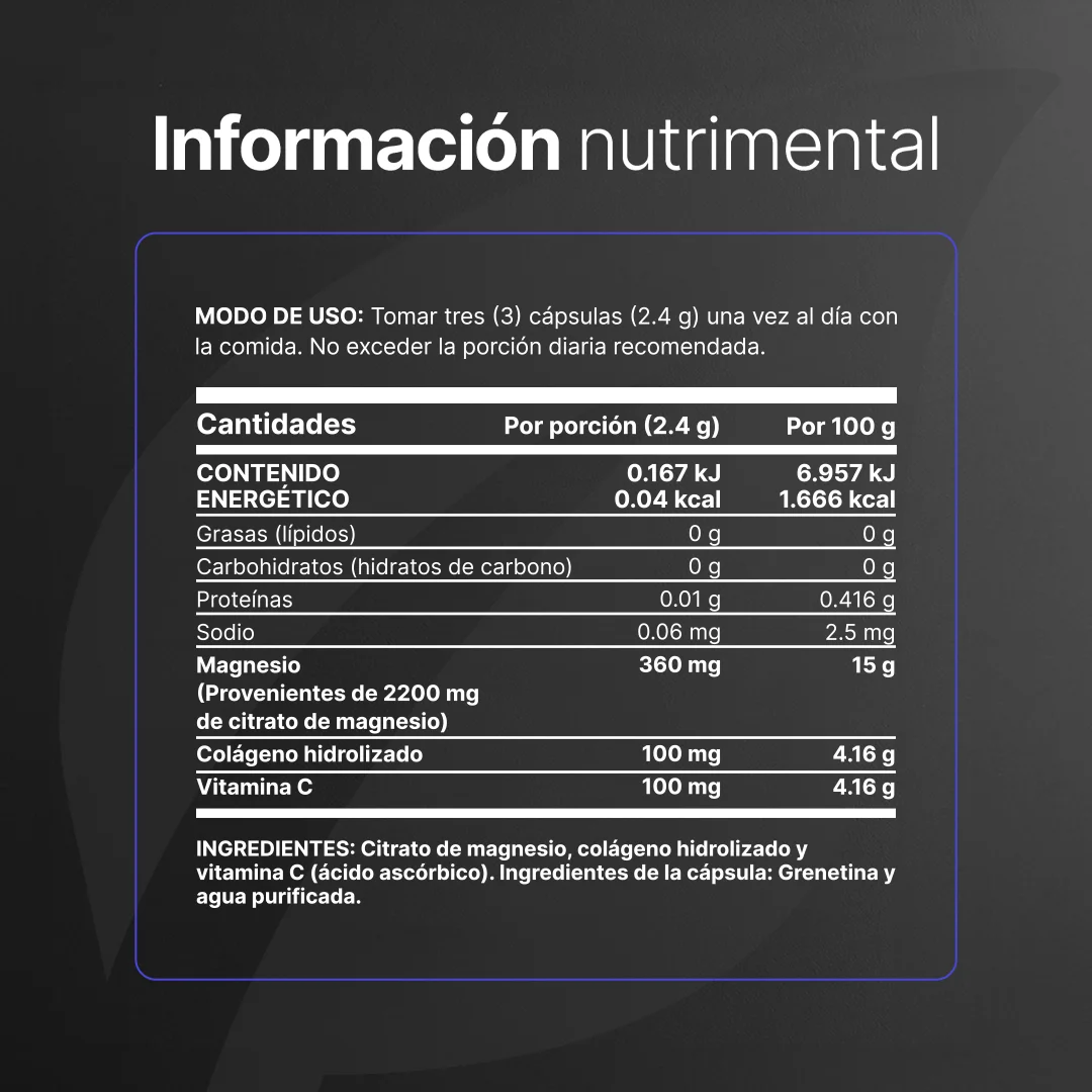 Citrate Mag | Citrato de Magnesio | Nueva Fórmula Potenciada 240 Caps | 800 mg
