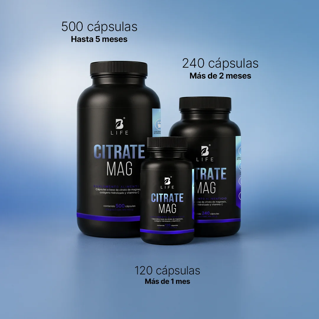 Citrate Mag | Citrato de Magnesio | Nueva Fórmula Potenciada 240 Caps | 800 mg